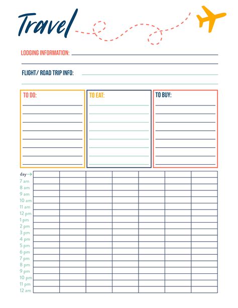Vacation Planner Printable